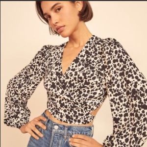 Reformation Maddy Wrap Top